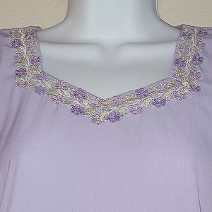 3 Piece Set: Light Purple Kurta with Embroidery Pattern, Shalwar, and Dupatta